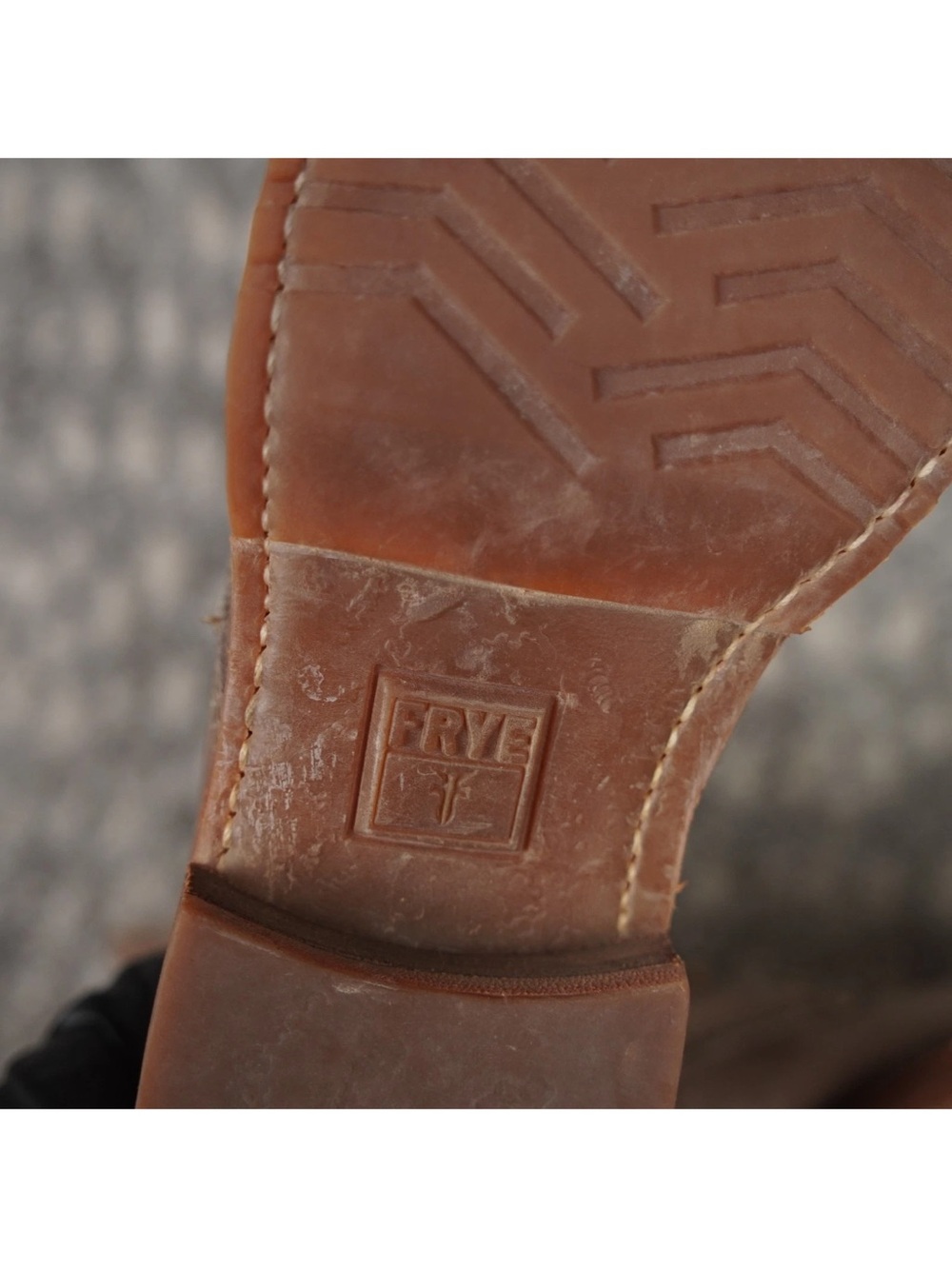 Frye Veronica Flex Combat Boots Womens Size 7.5 B Gray Beige Leather Mexico Made - Picture 7 of 15